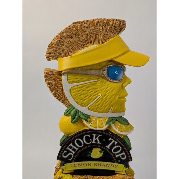Shock Top Lemon Shandy Beer Tap Handle 3D Lemon Sunglasses Design Keg - Picture 2 of 16